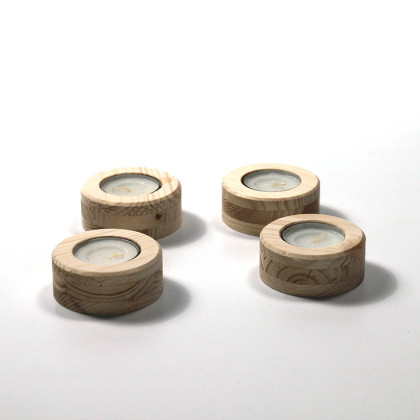 Bougeoirs Izar en bois (épicéa)