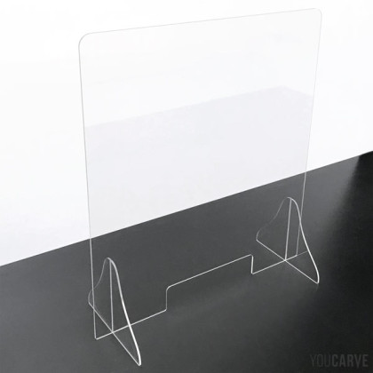 Écran de protection pour comptoir L75 cm (pieds plexi)