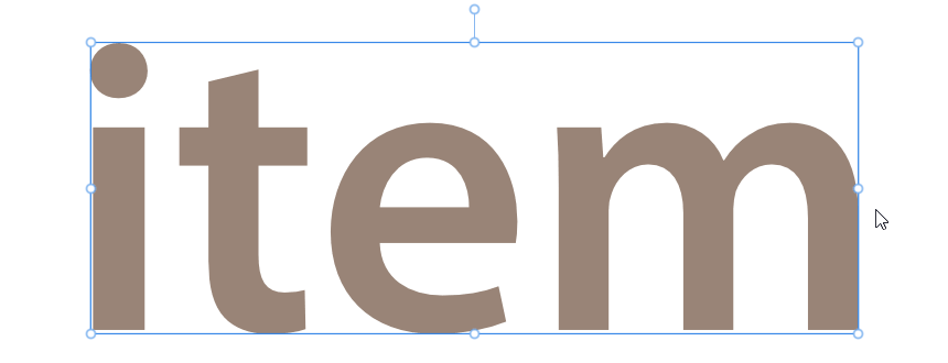 Affinity_texte-vectorise_selectionné.png Capture écran Illustrator avec du texte vectorisé en mode Aperçu