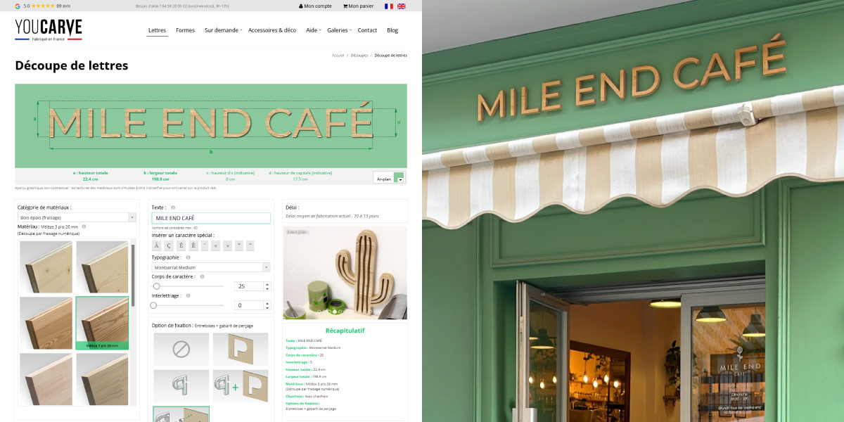 Design your ready-to-install cut-out letter sign