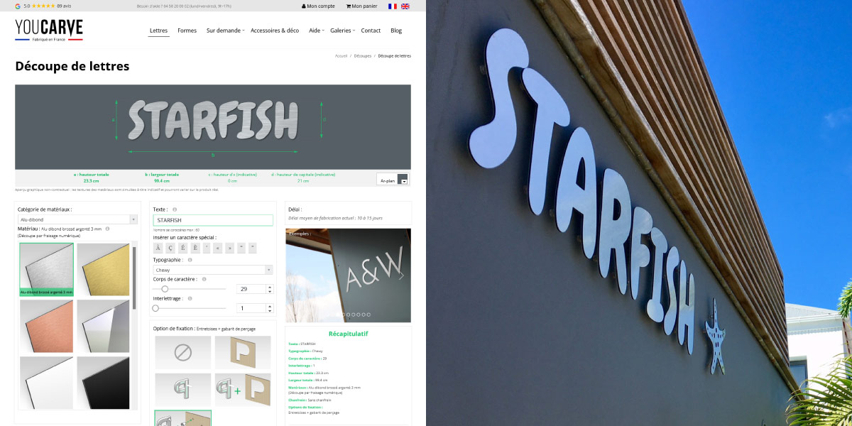 Design your ready-to-install cut-out letter sign