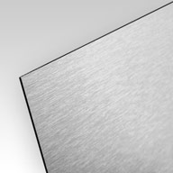 Vignette matériau, acrylique effet métallique brossé argenté ép. 1,6 mm