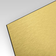 Vignette matériau, acrylique effet métallique brossé doré ép. 1,6 mm