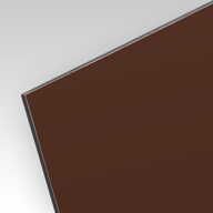 Vignette matériau, alu-dibond laqué marron chocolat (RAL 8011) mat ép. 3 mm