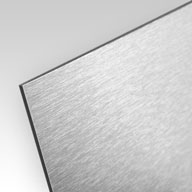 Vignette matériau, alu-dibond brossé argenté ép. 3 mm