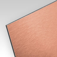 Vignette matériau, alu-dibond brossé cuivré ép. 3 mm