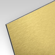 Vignette matériau, alu-dibond brossé doré ép. 3 mm