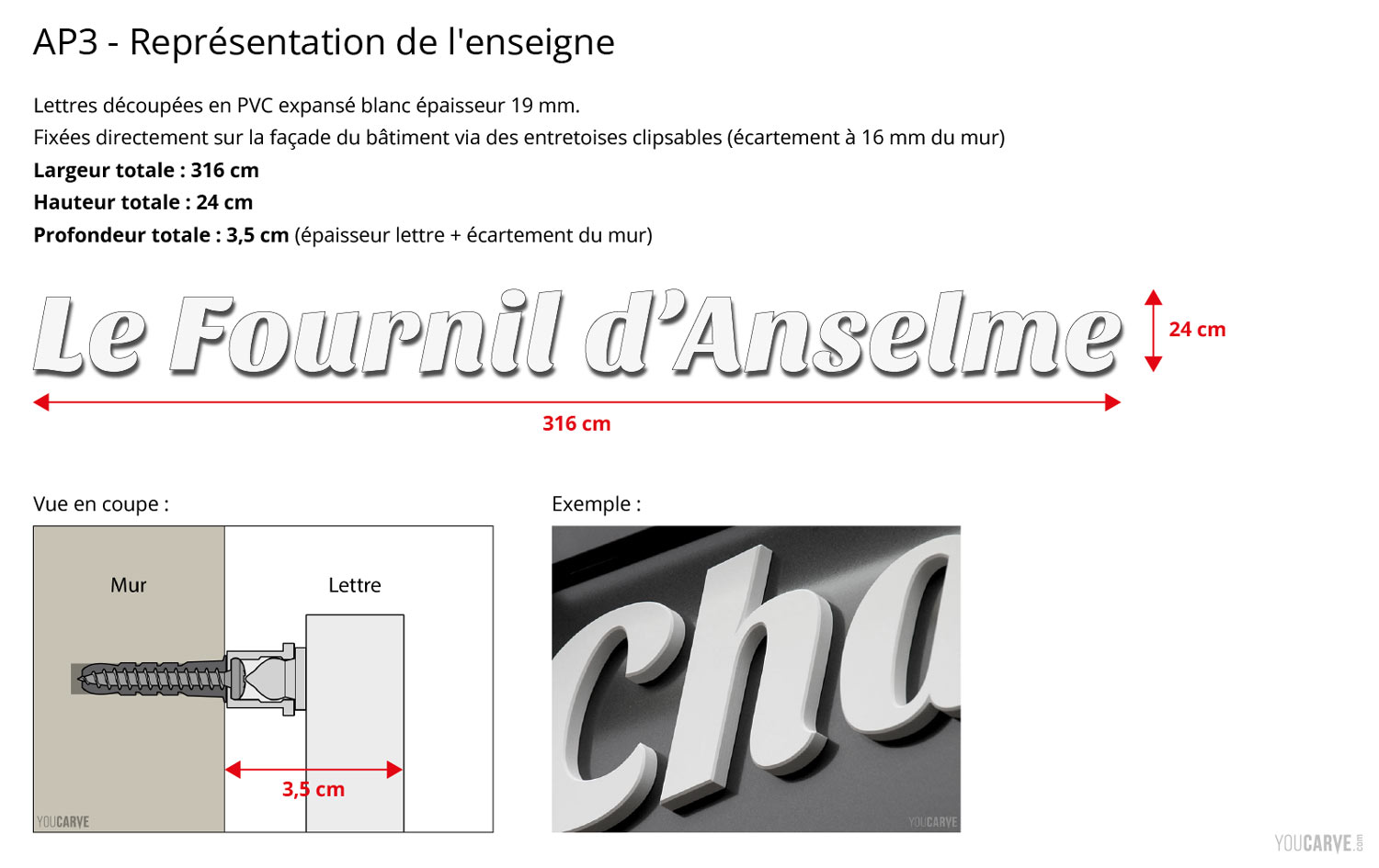 Supporting document - AP3 - Representation of the sign Fictional Signage Authorization Request Project - Supporting document example: AP3 - Representation of the sign