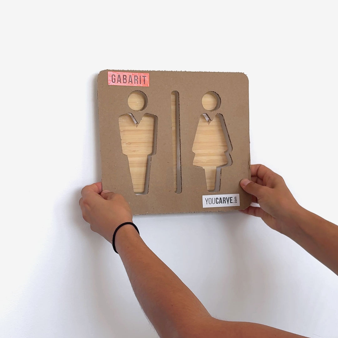 How to install a signage pictogram - Step 4 - Removing the template Removing the template